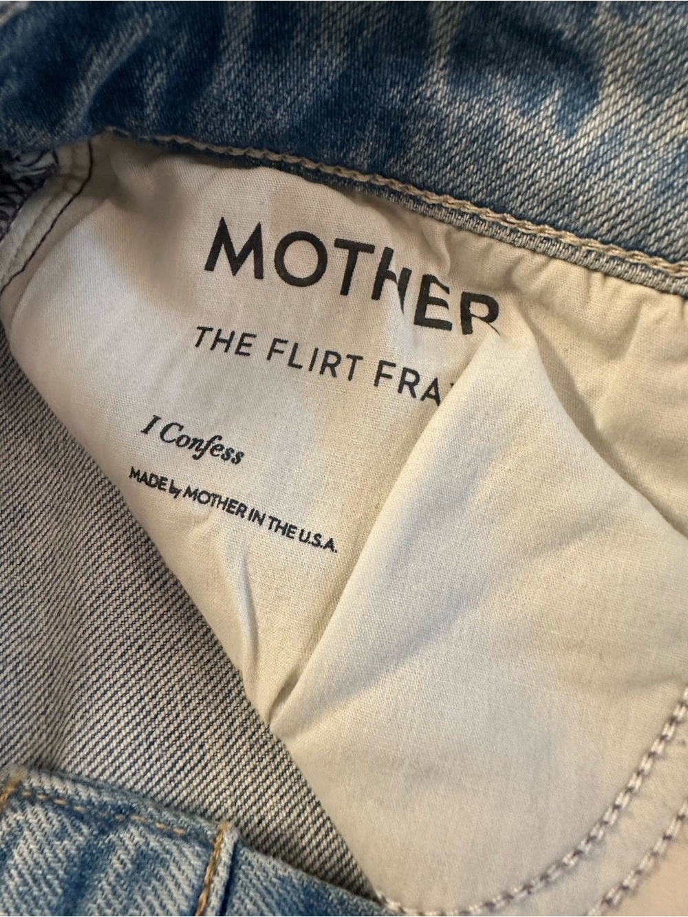 Mother Superior Denim The Flirt Fray I Confess Jeans Size 25 EUC - Picture 4 of 8